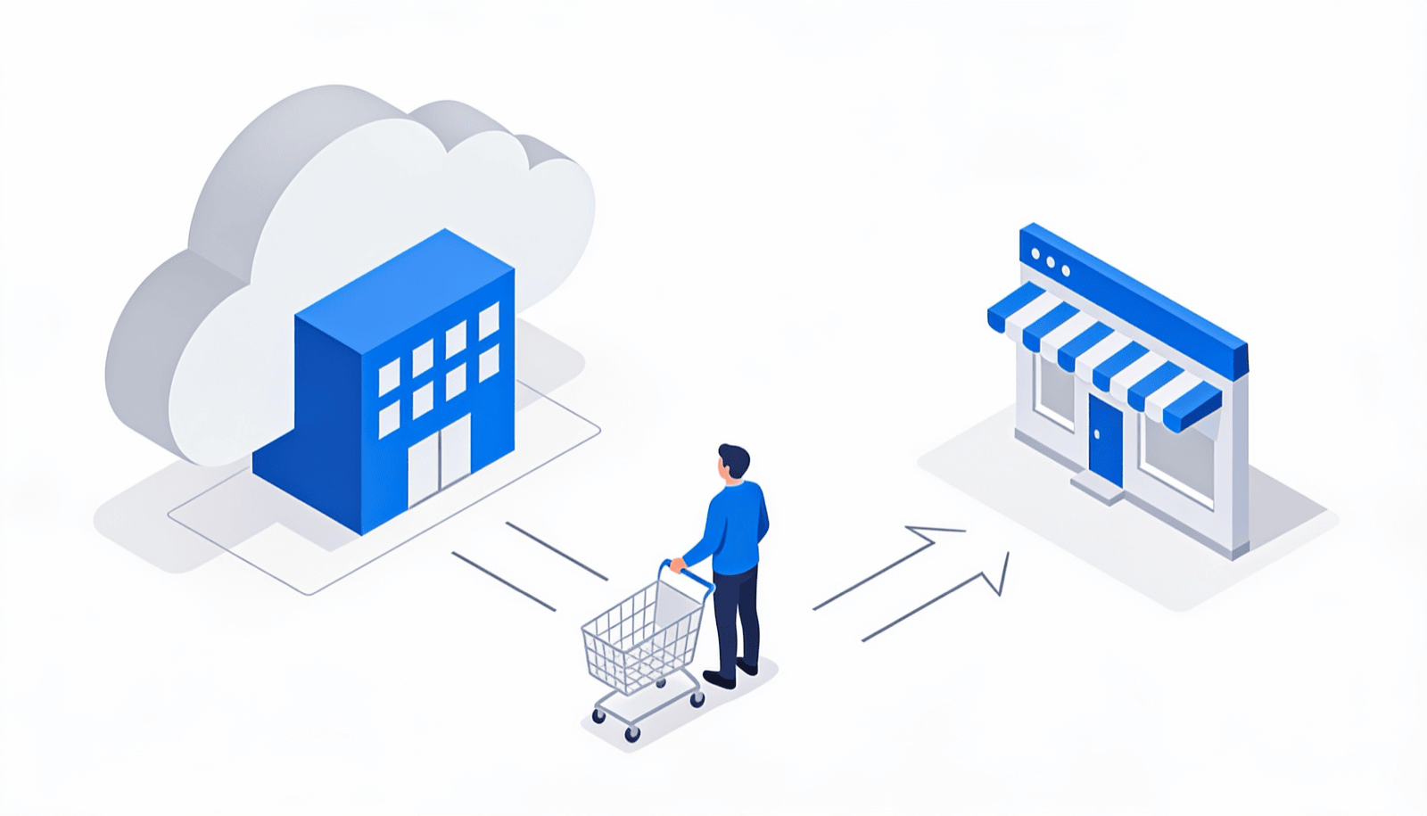 Illustration of choosing between hosted checkout platforms and your own site